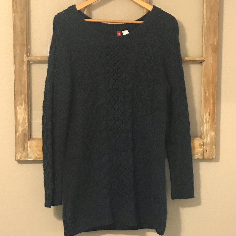 Blue Green chunky sweater